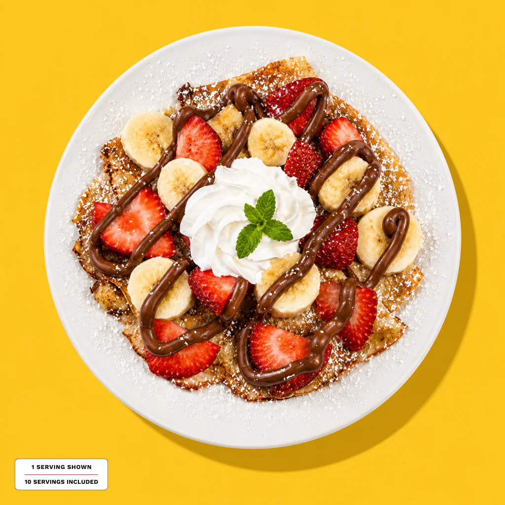 Strawberry Banana Nutella Crepes Tray (Serves 10 - Individual Packaging)